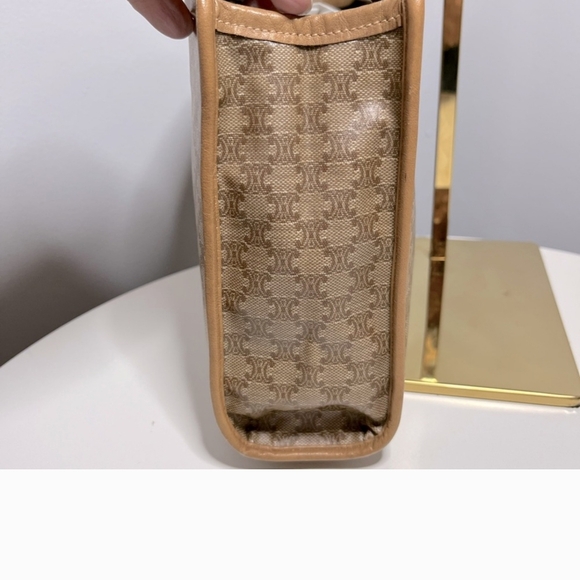 Celine Brown and Tan Clutch Bag with Leather Trim *FINAL PRICE* - Picture 9 of 13